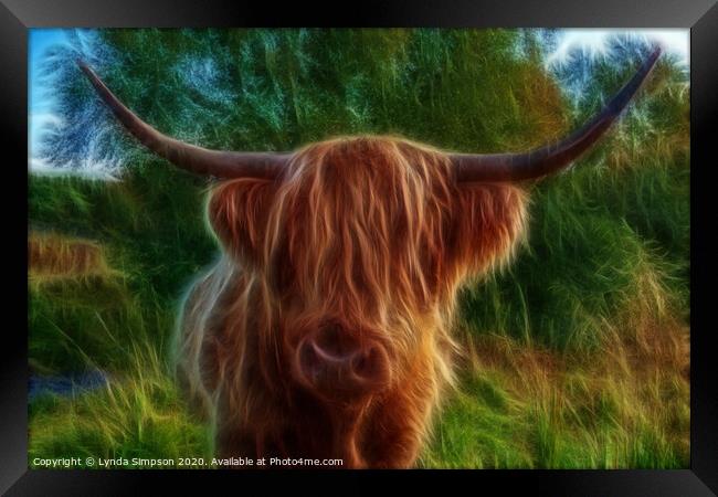 Highland Cow Framed Print by Lynda Simpson