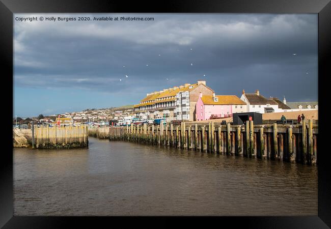 'Dorset's West Bay: A Cinematic Dreamscape' Framed Print by Holly Burgess