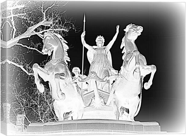 Boadicea and Her Daughters, Victoria Embankment, W Canvas Print by Terry Senior