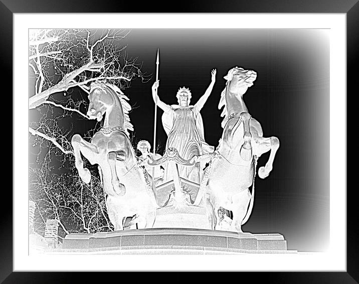 Boadicea and Her Daughters, Victoria Embankment, W Framed Mounted Print by Terry Senior