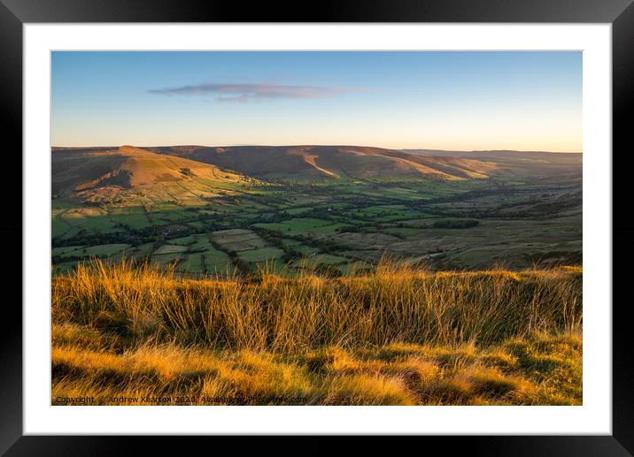 Vale of Edale, Peak District, Derbyshire Framed Mounted Print by Andrew Kearton