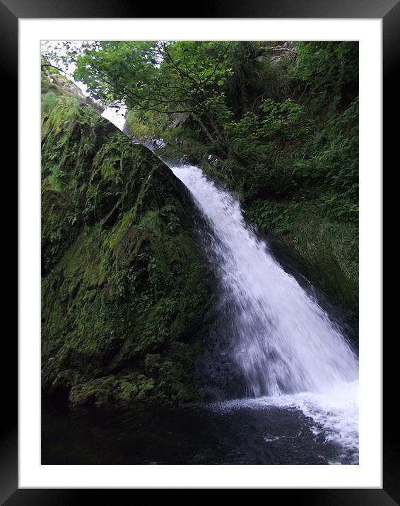 Waterfall Framed Mounted Print by emma thomas