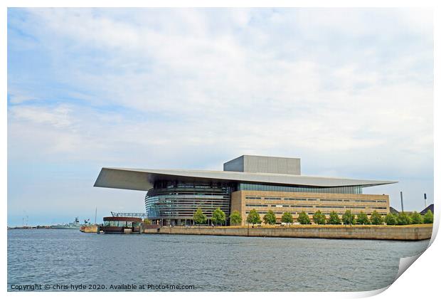 wide angle view of Copenhagen opera house  Print by chris hyde
