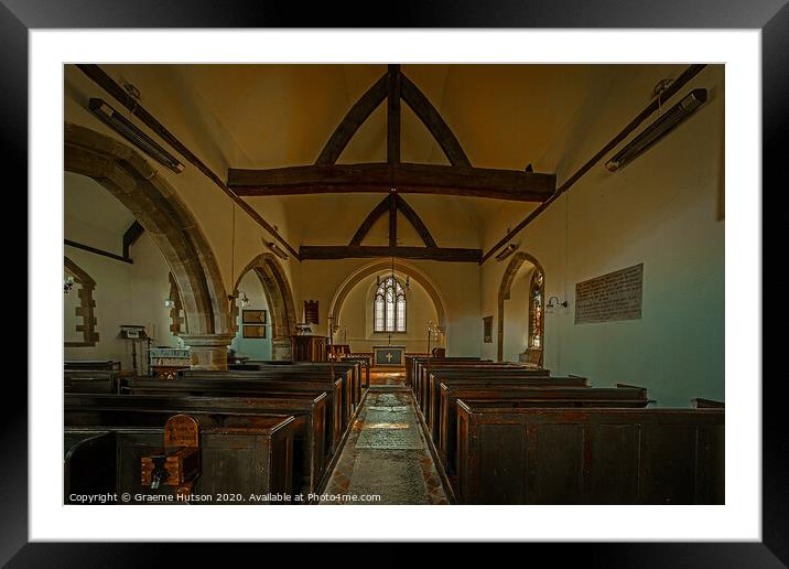 Old English Church interior Framed Mounted Print by Graeme Hutson
