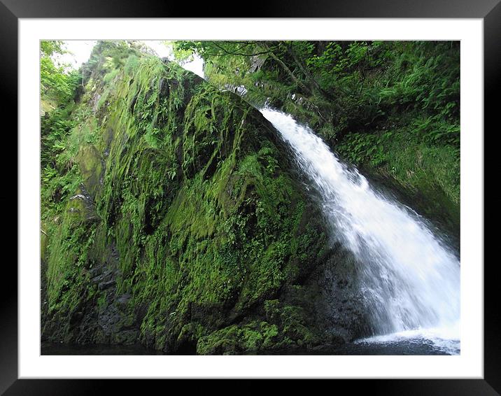 Waterfall Framed Mounted Print by emma thomas