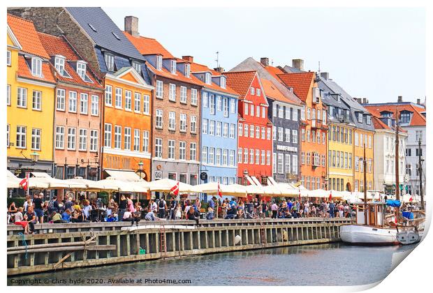 Nyhavn Waterfront Print by chris hyde