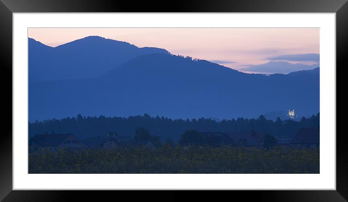Alpine sunrise Framed Mounted Print by Ian Middleton