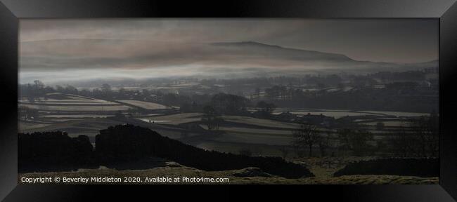 frosty wharfedale morning Framed Print by Beverley Middleton