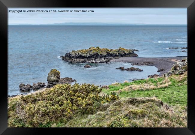 Dunure Coast Framed Print by Valerie Paterson