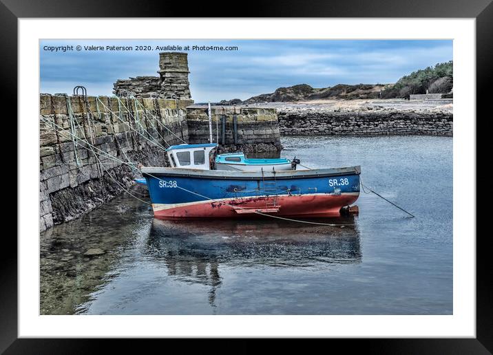 Dunure Harbour Framed Mounted Print by Valerie Paterson