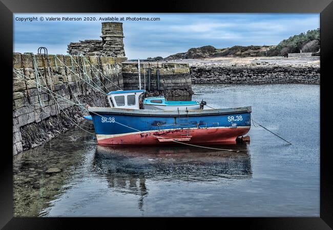 Dunure Harbour Framed Print by Valerie Paterson