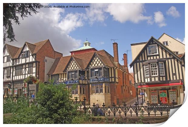 Tudor Buildings in Colchester, Essex Print by Laurence Tobin