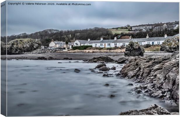 Dunure  View Canvas Print by Valerie Paterson