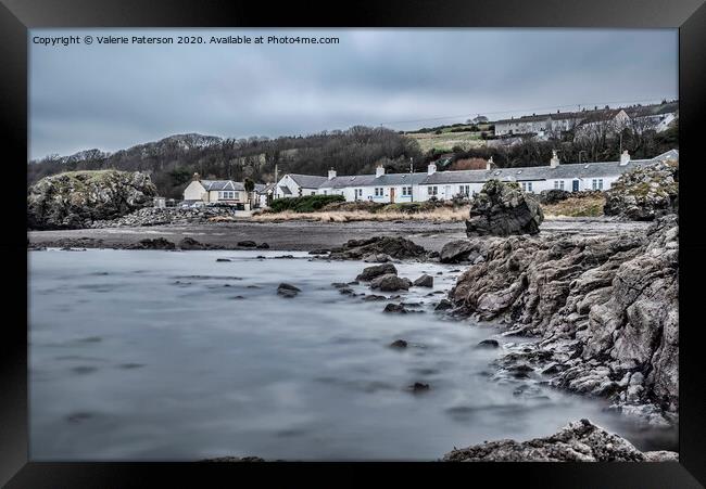 Dunure  View Framed Print by Valerie Paterson