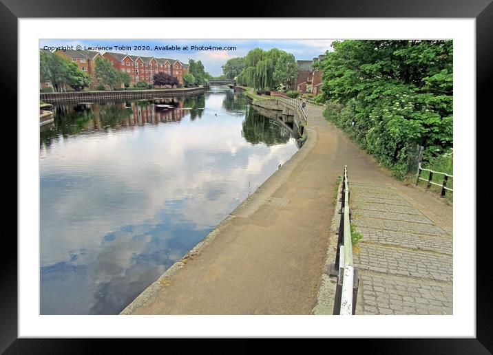 The River Lea at Tottenham Hale Framed Mounted Print by Laurence Tobin