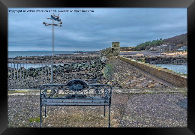 Dunure Harbour Framed Print by Valerie Paterson