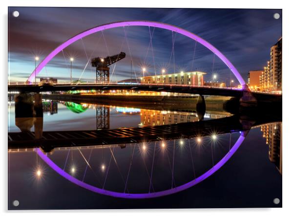 Clyde Arc Bridge Acrylic by Grant Glendinning