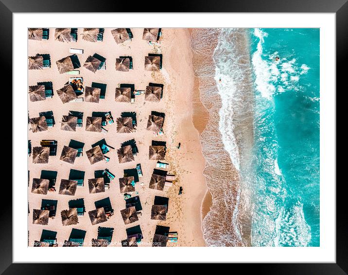 Aerial Ocean Art, Seaside Beach Print, Home Wall Decor, Aerial Beach Print, Beach Photography, Art Print Framed Mounted Print by Radu Bercan