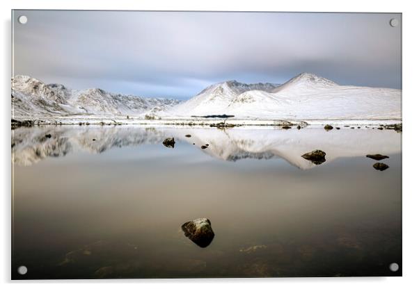 Glencoe in Winter Acrylic by Grant Glendinning