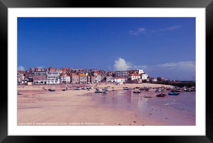Serene St Ives Harbour Framed Mounted Print by Michael Shannon