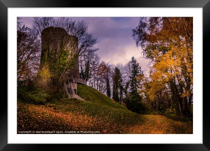 Bronllys Castle Autumn Framed Mounted Print by Joel Woodward