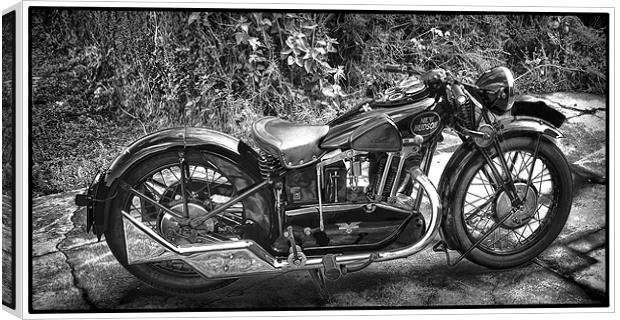 New Hudson Motor Cycle Canvas Print by peter tachauer