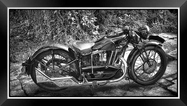 New Hudson Motor Cycle Framed Print by peter tachauer