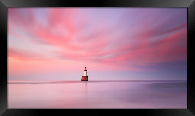 Rattray Head Lighthouse Sunset Framed Print by Grant Glendinning
