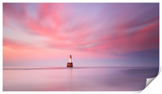 Rattray Head Lighthouse Sunset Print by Grant Glendinning