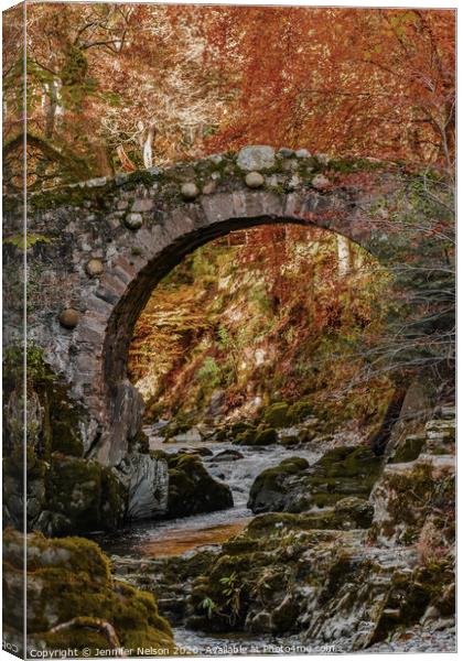 Foley's Bridge Tollymore Forest Park  Canvas Print by Jennifer Nelson