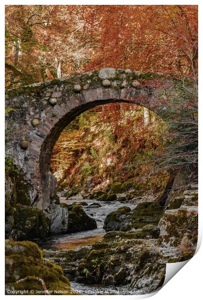Foley's Bridge Tollymore Forest Park  Print by Jennifer Nelson