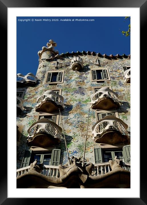 Casa Mila (La Pedrera), Barcelona, Spain  Framed Mounted Print by Navin Mistry