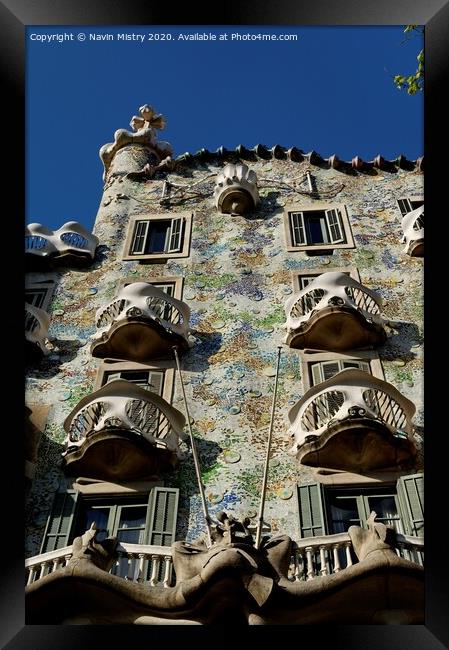 Casa Mila (La Pedrera), Barcelona, Spain  Framed Print by Navin Mistry