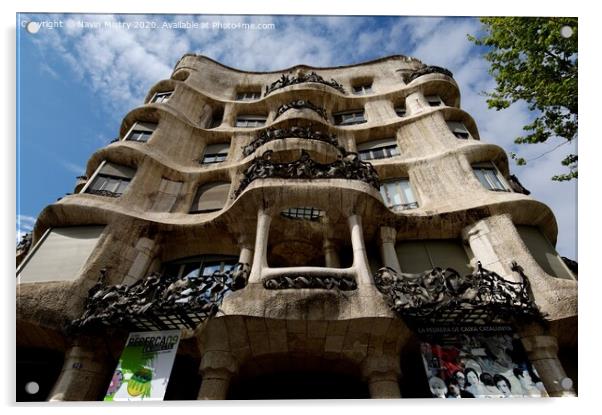 Casa Milà, (La Pedrera), Barcelona, Spain  Acrylic by Navin Mistry