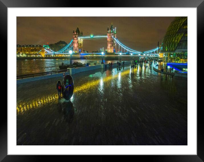 Rain In London Framed Mounted Print by Clive Eariss