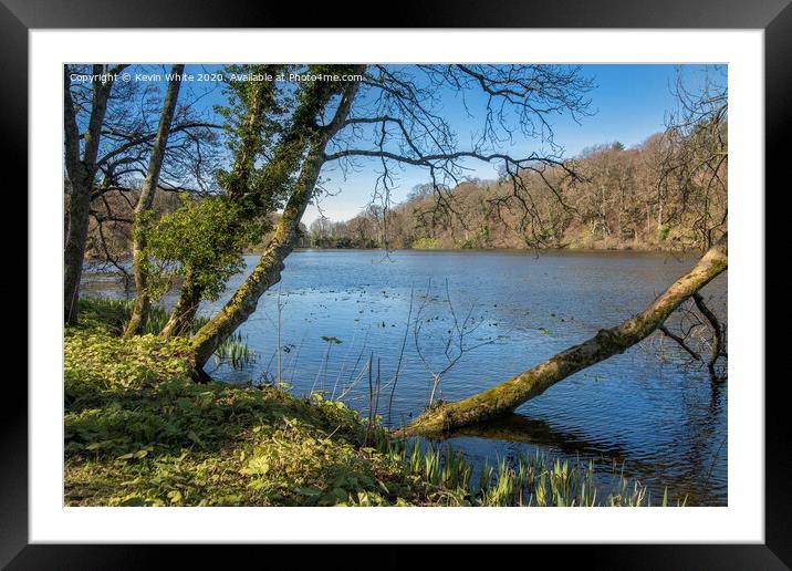 Vista of pond  Framed Mounted Print by Kevin White