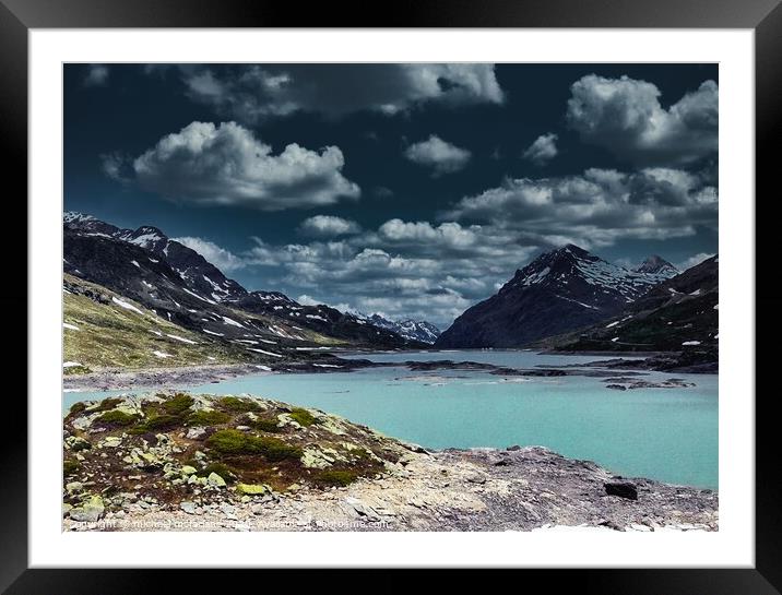 Glacier lake Framed Mounted Print by michael mcfarlane