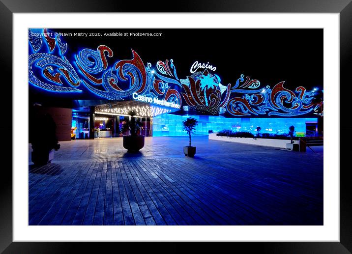 Casino Mediterraneo Alicante, Spain Framed Mounted Print by Navin Mistry