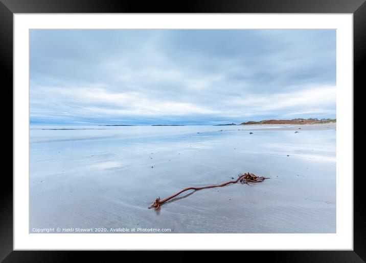 Low Newton-by-the-Sea Beach Framed Mounted Print by Heidi Stewart