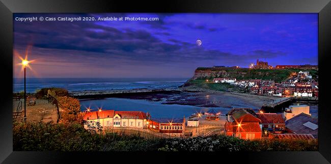 Whitby by Moonlight Framed Print by Cass Castagnoli