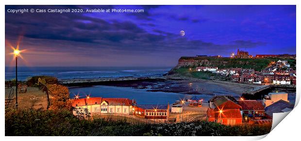 Whitby by Moonlight Print by Cass Castagnoli
