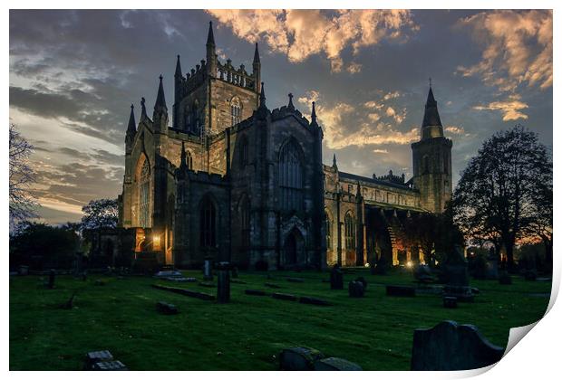 Sunset Dunfermline Abbey Print by Andrew Beveridge