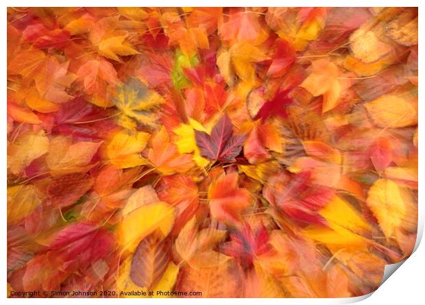 Autumn collage Print by Simon Johnson