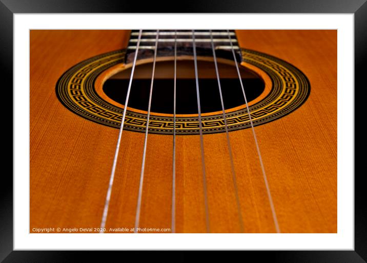 Classic Guitar Strings Framed Mounted Print by Angelo DeVal