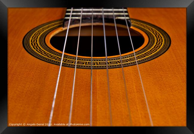 Classic Guitar Strings Framed Print by Angelo DeVal