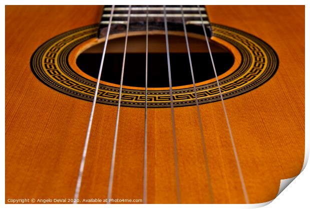 Classic Guitar Strings Print by Angelo DeVal