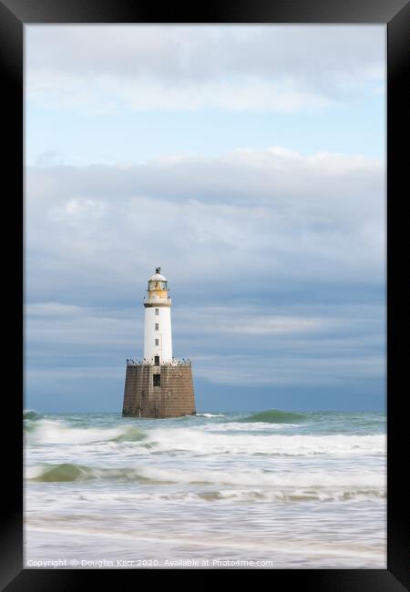 Rattray Head Lighthouse, left, Peterhead Framed Print by Douglas Kerr