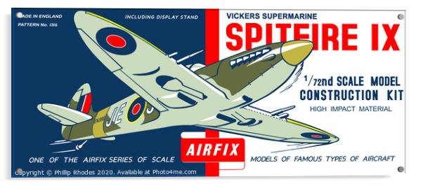 Airfix Supermarine Spitfire (licensed by Hornby) Acrylic by Phillip Rhodes