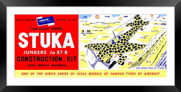 Airfix Stuka Diver Bomber (licensed by Hornby) Framed Mounted Print by Phillip Rhodes
