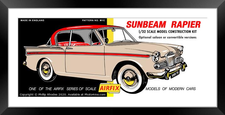 Airfix Sunbeam Rapier (licensed by Hornby) Framed Mounted Print by Phillip Rhodes
